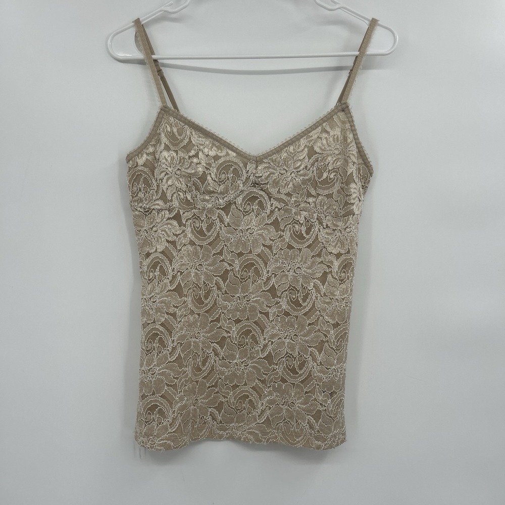 Forever 21 Y2K Lace Babydoll Cami Tank Top Size L Coquette Fairy Grunge Romantic